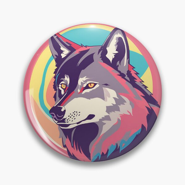 Artikelvorschau, Retro Wolf entworfen und verkauft von ColorArtByEric.