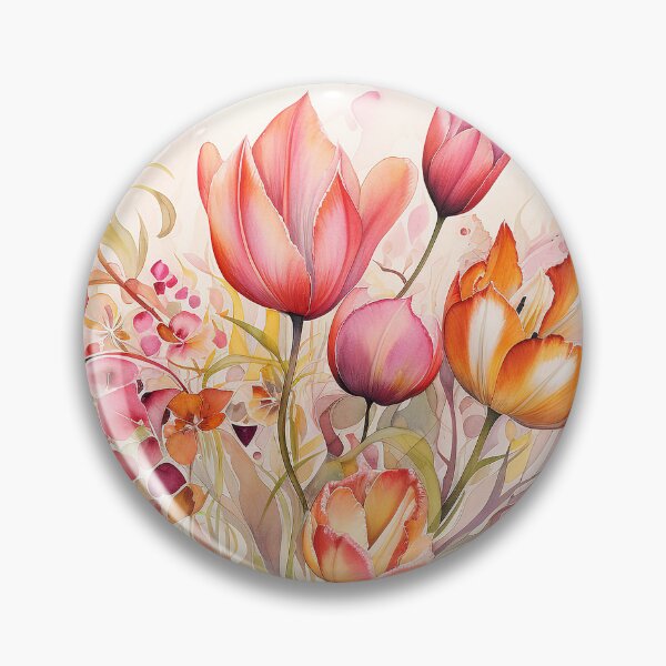 Aperçu de l'œuvre aquarelle de décorations de tulipes créée et vendue par Ruddean21.