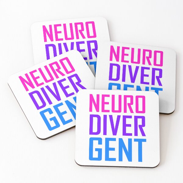 Item preview, neuro diver gent colorful text design: pink purple blue designed and sold by EmeraldeaArt.
