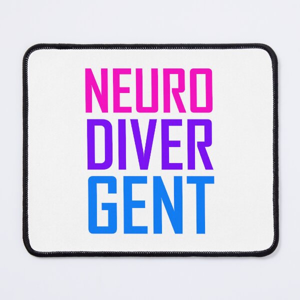 Item preview, neuro diver gent colorful text design: pink purple blue designed and sold by EmeraldeaArt.
