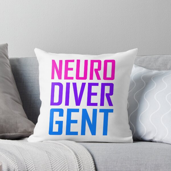 Item preview, neuro diver gent colorful text design: pink purple blue designed and sold by EmeraldeaArt.