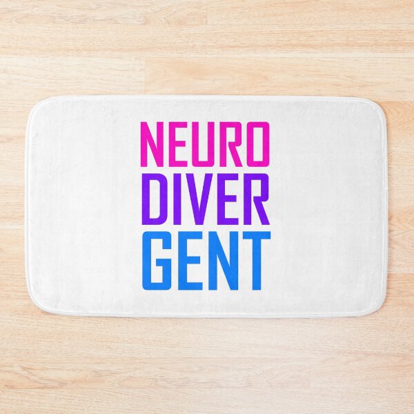 Item preview, neuro diver gent colorful text design: pink purple blue designed and sold by EmeraldeaArt.