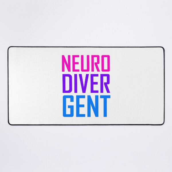 Item preview, neuro diver gent colorful text design: pink purple blue designed and sold by EmeraldeaArt.
