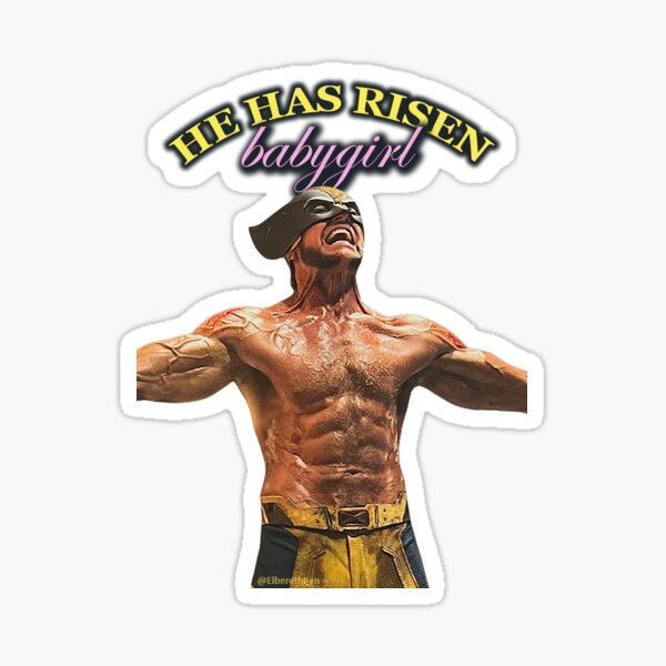 Item preview, He Has Risen Babygirl! Hugh Jackman designed and sold by ElberethRen.