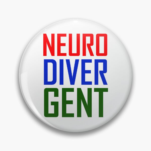 Item preview, neuro diver gent colorful text design: red blue green designed and sold by EmeraldeaArt.