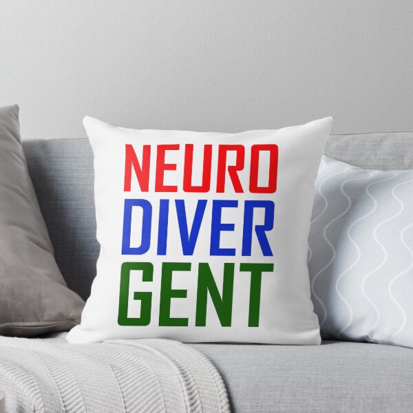 Item preview, neuro diver gent colorful text design: red blue green designed and sold by EmeraldeaArt.