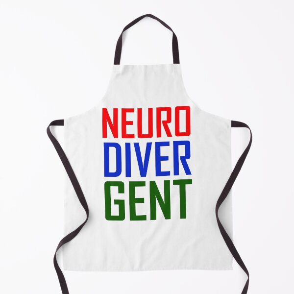 Item preview, neuro diver gent colorful text design: red blue green designed and sold by EmeraldeaArt.