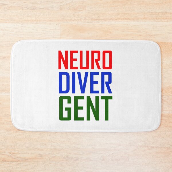 Item preview, neuro diver gent colorful text design: red blue green designed and sold by EmeraldeaArt.