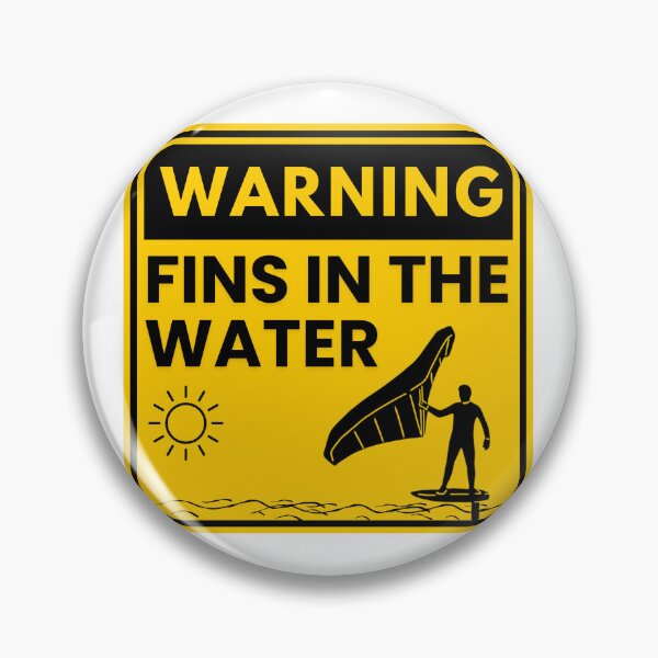 Item preview, Warning - foils in the water designed and sold by Barrelofficiel.