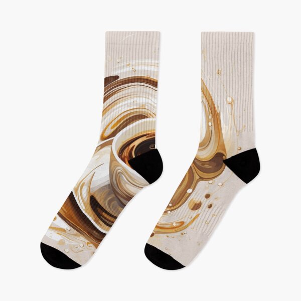Item preview, Abstract Swirling Coffee Art Print designed and sold by PaintbrushPlace.