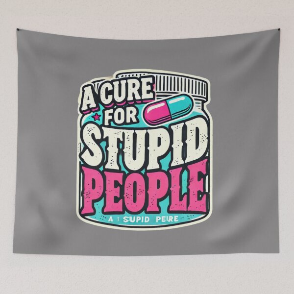 Item preview, Humor with a Dose of Reality : A Cure for Stupid People T-shirt  designed and sold by EcoArtTees.