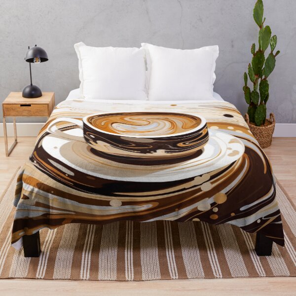 Item preview, Swirling Espresso Abstract Canvas Print designed and sold by PaintbrushPlace.