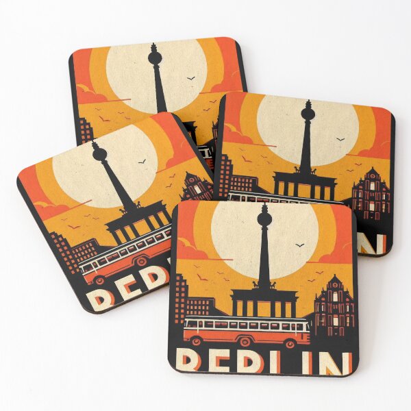 Item preview, Berlin Retro Travel Poster designed and sold by Wanderdreaming.
