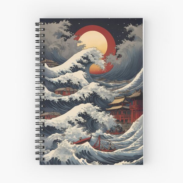 Item preview, Majestic Waves of Traditional Japan Art Print designed and sold by asbno19.