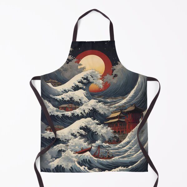 Item preview, Majestic Waves of Traditional Japan Art Print designed and sold by asbno19.