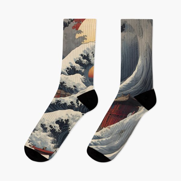 Item preview, Majestic Waves of Traditional Japan Art Print designed and sold by asbno19.