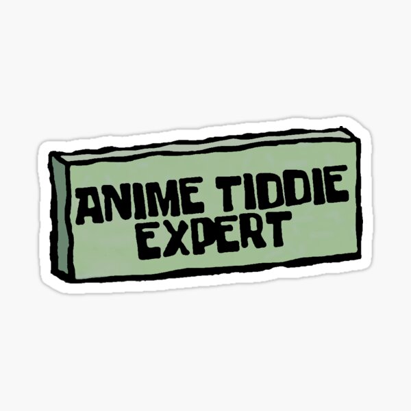 Anime Tiddie Expert Name Tag Sticker