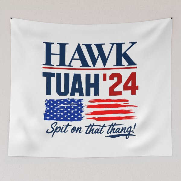 Item preview, Hawk Tuah 24 – Spit on That Thang! Political Satire designed and sold by Mrrjgraphic.