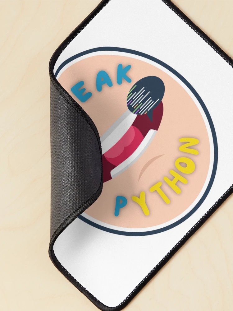 Thumbnail 2 of 5, Mouse Pad, I speak python designed and sold by Reesh-Store.