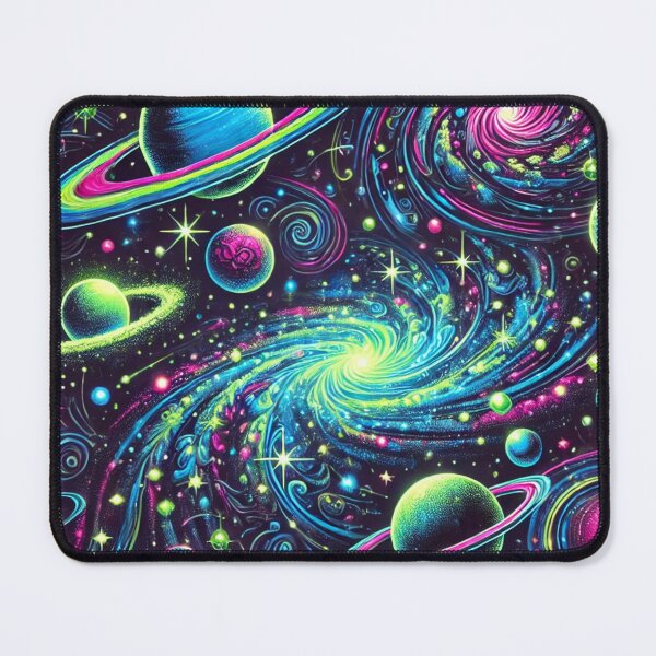 Item preview, Neon Galaxy with Swirling Planets and Stars designed and sold by TeslaSt0re.