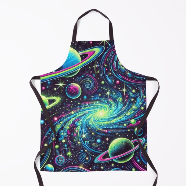 Item preview, Neon Galaxy with Swirling Planets and Stars designed and sold by TeslaSt0re.
