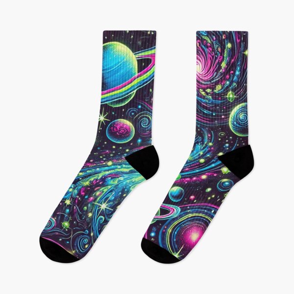 Item preview, Neon Galaxy with Swirling Planets and Stars designed and sold by TeslaSt0re.