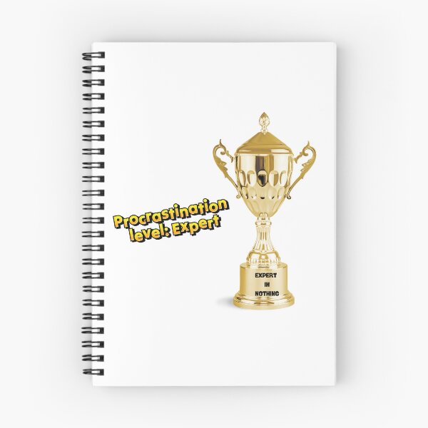 Item preview, Fun design for procrastinators, trophy with the text: "Expert in nothing" designed and sold by StyleFused.