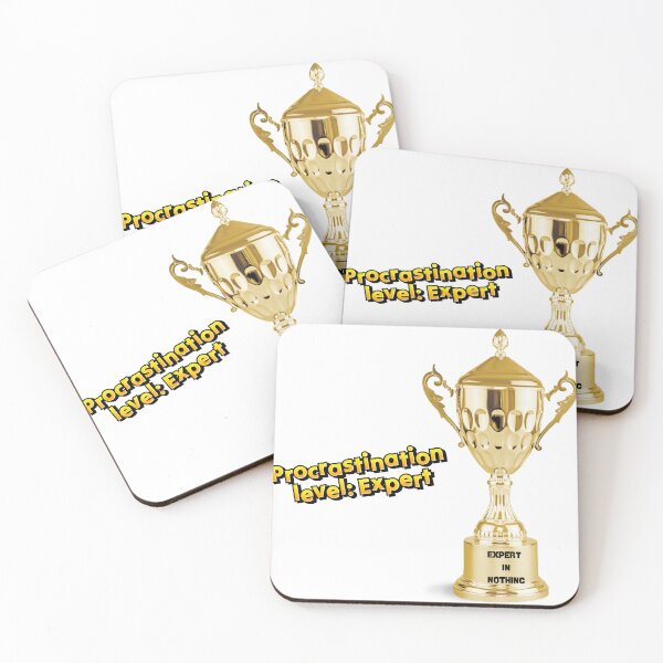 Item preview, Fun design for procrastinators, trophy with the text: "Expert in nothing" designed and sold by StyleFused.