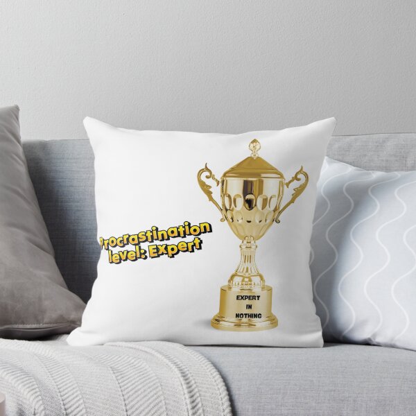 Item preview, Fun design for procrastinators, trophy with the text: "Expert in nothing" designed and sold by StyleFused.