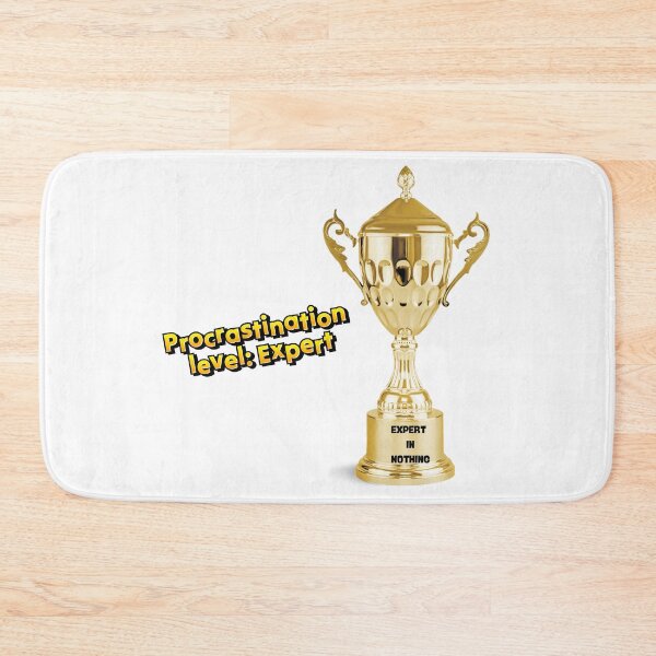 Item preview, Fun design for procrastinators, trophy with the text: "Expert in nothing" designed and sold by StyleFused.