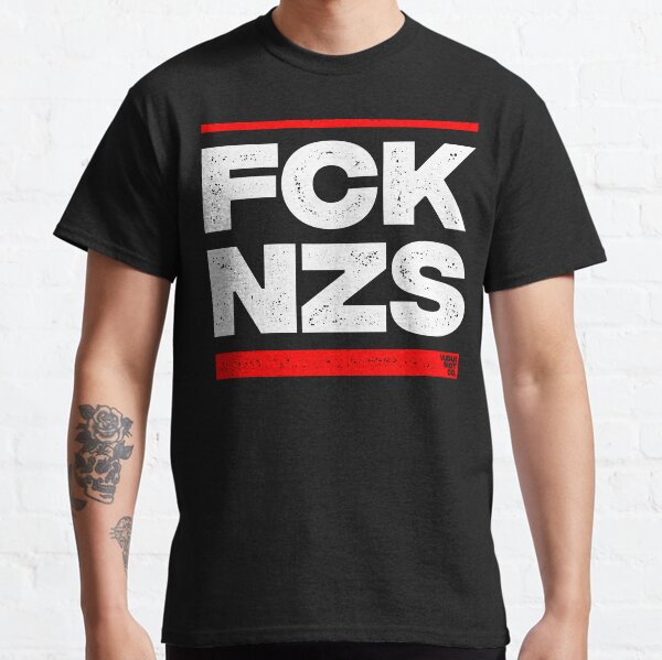 Vista previa del artículo con la obra «FCK NZS: Declaración audaz contra el odio», diseñado y vendido por Vudu! ⚡ Studio.