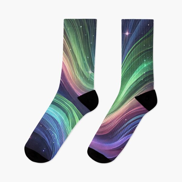 Item preview, Aurora Borealis-Inspired Flowing Waves designed and sold by TeslaSt0re.
