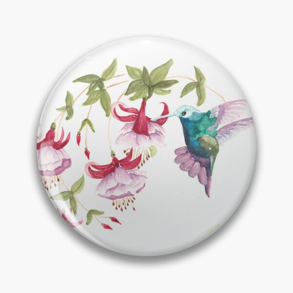 Item preview, Hummingbird with Fuchsias designed and sold by mpschwartz51.