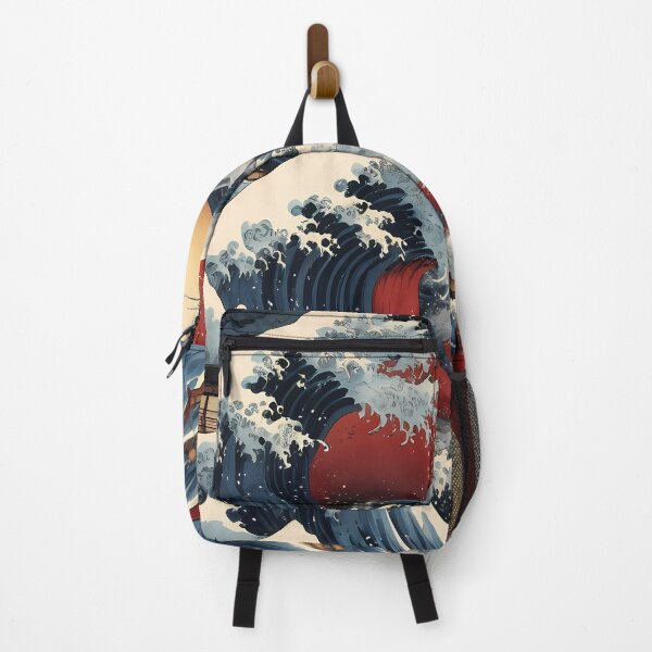 Item preview, Majestic Waves of Traditional Japan Art Print designed and sold by asbno19.