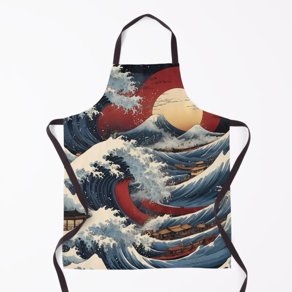 Item preview, Majestic Waves of Traditional Japan Art Print designed and sold by asbno19.