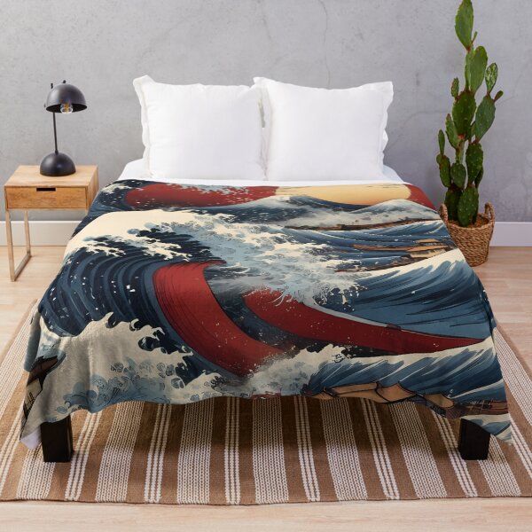 Item preview, Majestic Waves of Traditional Japan Art Print designed and sold by asbno19.