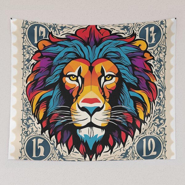 Item preview, Crowned King: Vintage Lion Postage designed and sold by Vintagestamps.
