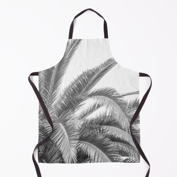 Item preview, Black and white palmtree in Spain art print - natural palm leaves nature and travel photography designed and sold by Christa Stroo Photography.