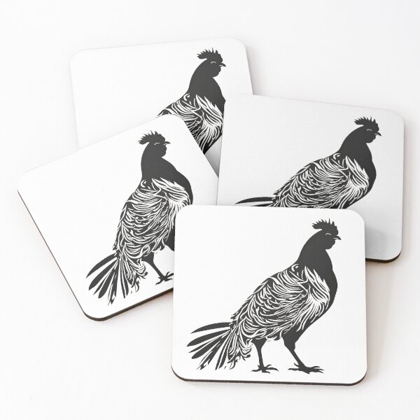 Item preview, Gamefowl, cute chicken, monochrome poultry lover designed and sold by Merchattack.