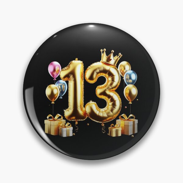 Item preview, Golden Balloon Number 13 with Crown and Birthday Party Decorations designed and sold by momo9981.
