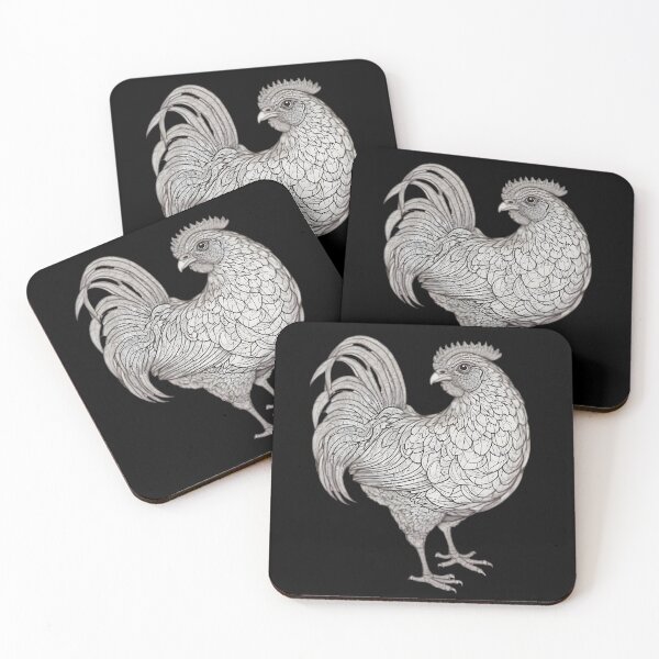 Item preview, Monochrome gamefowl, cute chicken, poultry lover designed and sold by Merchattack.