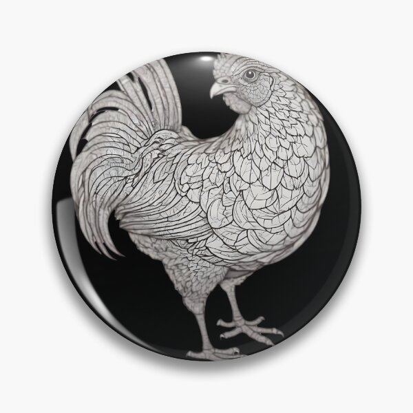 Item preview, Monochrome gamefowl, cute chicken, poultry lover designed and sold by Merchattack.