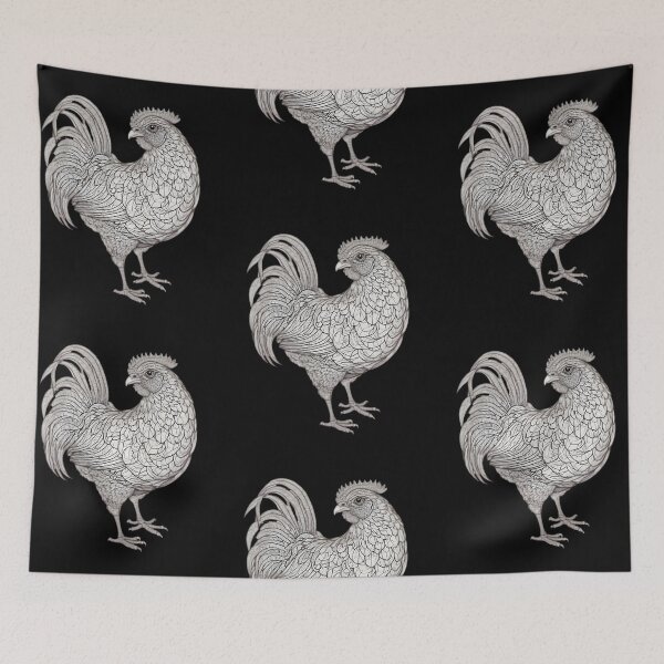 Item preview, Monochrome gamefowl, cute chicken, poultry lover designed and sold by Merchattack.