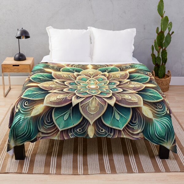 Item preview, Majestic Mandala with Glowing Petals designed and sold by TeslaSt0re.