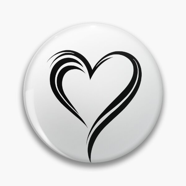 Item preview, Stunning Heart Illustration in Black Line Art - Perfect for Expressing Love with a Classic and Elegant Touch designed and sold by UniGift.