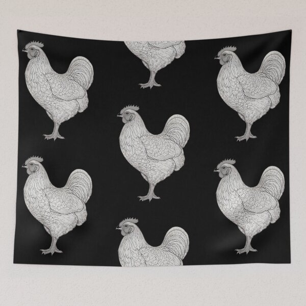 Item preview, Monochrome gamefowl, cute chicken, poultry lover designed and sold by Merchattack.