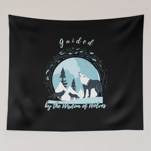 Item preview, guided by the wisdom of wolves designed and sold by ZenAuraBoutique.