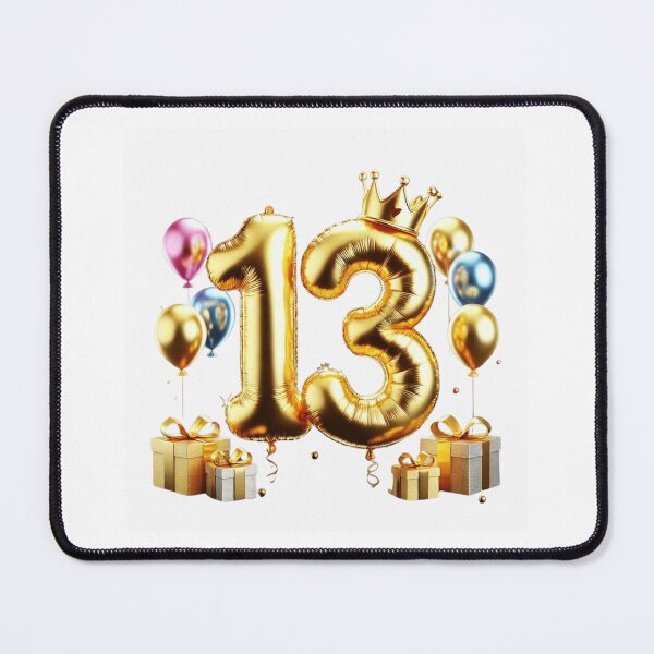 Item preview, Golden Balloon Number 13 with Crown and Birthday Party Decorations designed and sold by momo9981.