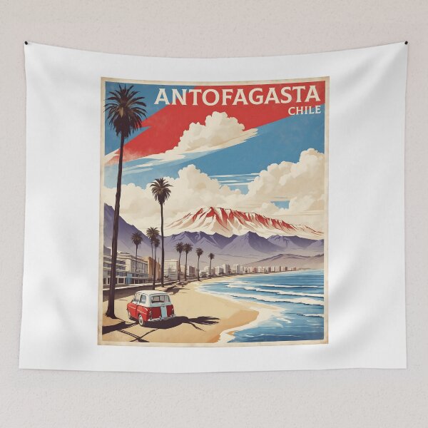 Item preview, Antofagasta Chile Retro Vintage Poster Tourism  designed and sold by TravelersGems.