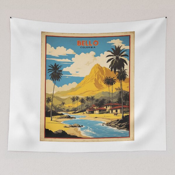 Item preview, Bello Colombia Retro Vintage Poster Tourism  designed and sold by TravelersGems.